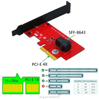 Модул на адаптера СФФ 8643 на PCIe 4X 2,5 инча U. 2 PCIe NVMe 36-Пинов SSD-конвертор за настолни КОМПЮТРИ A29 21 Директна доставка
