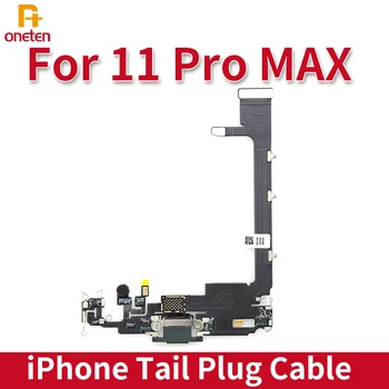 ONETEN Нов USB порт за зареждане на Гъвкав кабел за iPhone 11 Pro MAX порт за зарядно устройство Конектор за микрофон аудио жак Такса Кабел замени