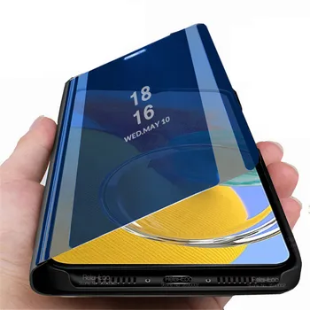 Сега вход M14 5G Case Smart Mirror Магнитна флип-надолу Капак За Samsung Galaxy M14 M 14 14M SM-M146B 6,6 