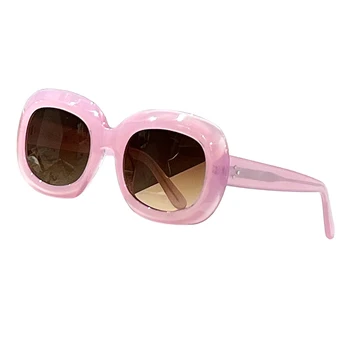 Реколта квадратни слънчеви очила, дамски Луксозни дизайнерски модни очила за партита, ретро Слънчеви Очила, Летни дамски слънчеви очила с футляром