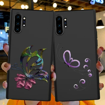Модерен калъф от мек TPU с шарени пеперуди и павлина за Samsung Galaxy S9 S10 Edge S20 S21 Note 8 9 10 20 S22Ultra Плюс Калъф за вашия телефон