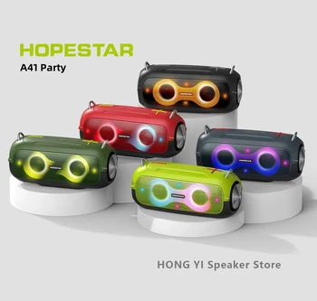 HOPESTAR-A41Party 60 W Стерео Преносима Безжична карта динамиката на Bluetooth Creative осветление шестиуровневый водоустойчив субуфер с желязна решетка