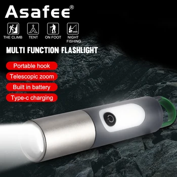 Asafee Многофункционален Портативен фенерче ключодържател с силната светлина, Улично осветление за къмпинг с абажуром, Фенерче, работно светлина