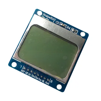5 бр./лот Nokia5110 5110 LCD модул със синя подсветка, печатна платка адаптер за Arduino 84*48 compaitable 3310