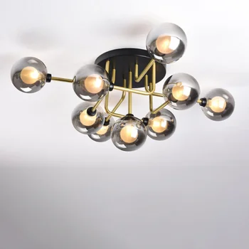 Led тавана лампа креативен модерен скандинавски стъкло magic bean, лампа за трапезария, хол, спалня, кухня