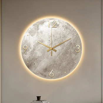 Модерни минималистичные стенни часовници за всекидневна, картина от лунната пясъчник, Идеи за модерен ресторант, лесна декорация на стените ZY50GZ