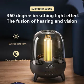 Led дихателен лампа Bluetooth високоговорител 40 W преносим безжичен субуфер цветен светлинен FM-радио домашна карта говорител caixa de som