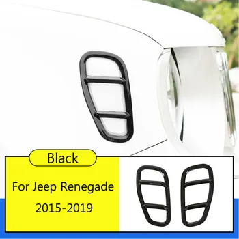 2 бр. предпазни капачки на страничните лампи, черен.Аксесоари за облицовки на купето Jeep Renegade 2015-2019, полезни