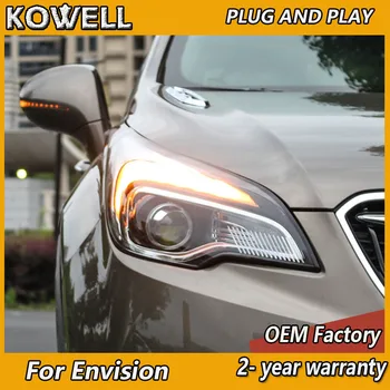 Автомобилен стайлинг за фарове Buick Envision 2014-2019, фарове Envision DRL, указател на завоя, обектива на проектора светлини
