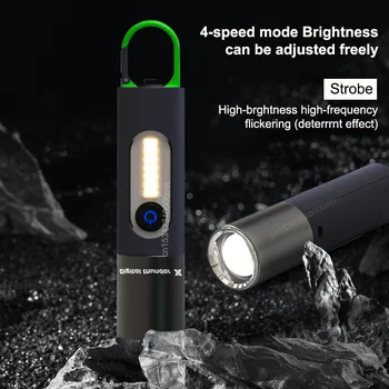 Led фенерче, ултра ярък факел, 5 режима на осветление, Мащабируем фенер за велосипед на открито, литиева батерия 18650