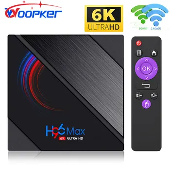 WOOPKER Smart TV Box H96MAX H616 Android 10 Процесор 6K Smart TV BOX 2,4 G 5G WIFI Поддръжка на DLNA H96 MAX H616 телеприставка