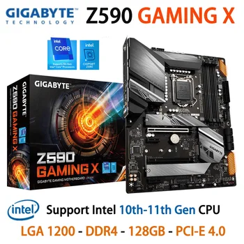 Стандарт на цокъла LGA 1200 дънна Платка GIGABYTE Z590 GAMING X DDR4 с подкрепата на процесора 10-11 поколение PCI-E 4.0 128 GB дънна платка Настолна Intel Z590