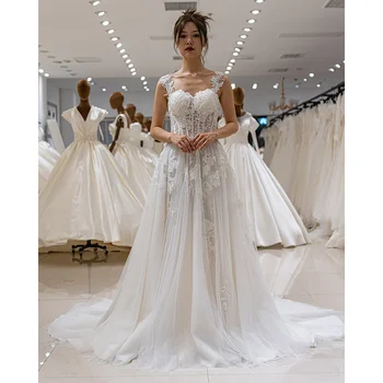 SL-9168 елегантна сватбена рокля за жените 2023 с кружевными мъниста сватбена рокля mariee de, плюс размер сватбени рокли, винтажное vestido de noiva