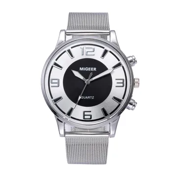 Съвременните модерни кварцови обикновено кръгли ръчни часовници с мрежесто каишка от неръждаема стомана и диамант Ръчен часовник със спортен циферблат Armbanduhr