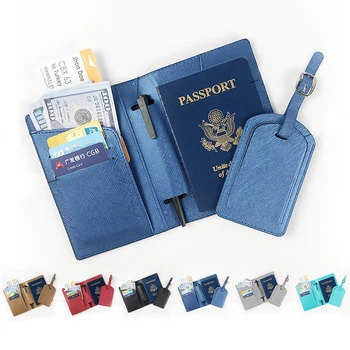 Многофункционална дръжка, за да вмъкнете и окабеляване, маслен край, изкуствена кожа, десет пръстови отпечатъци, калъф за паспорт, определени багажных birk, чанта-портфейл