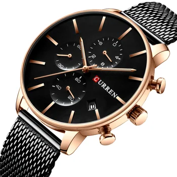 CURREN 8339 маркови мъжки спортни часовници Мъжки кварцов часовник от неръждаема стомана водоустойчив часовник relogio masculino мъжки часовник