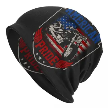 Ежедневни шапка Унисекс, шапка с логото на американски мотоциклет, топли зимни шапки за възрастни, шапка-качулка в стил хип-хоп