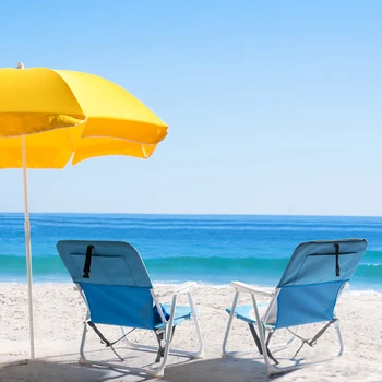 Сгъваем плажен стол, лек и портативен Сгъваем стол къмпинг на открито с каишка за носене на ръка, товар до 220 кг