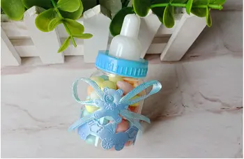 Европейски детски рожден ден, кутия бонбони, бутилка прозрачна подарък кутия кутия за съхранение на захар за декорация парти