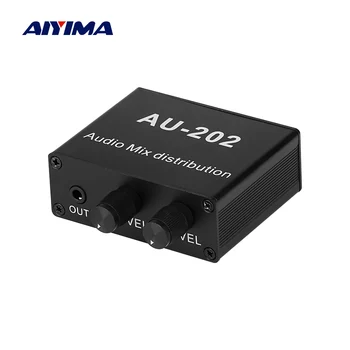 Стереомикшер AIYIMA, опаковка източника на звука, Независим регулатор на силата на звука за усилватели за слушалки, двухпозиционный усилвател на мощност
