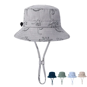 2023 Лятото сомбреро Пескадор с модел на динозавър, Рибарска шапка с шарките на Рибар за момчета и Момичета, Дами Луксозна детска Шапка-кофа, 52 см