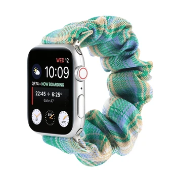 Каишка за гривна Apple watch, ластикът за коса в клетката на тъканта еластична лента за Iwatch lady fresh, лента за колан Iwatch
