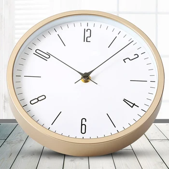 Кръгли Класически кварцов стенен часовник с тихи скандинавските арабски цифри Стенни часовници за всекидневна, Модерна Кухня, Елегантен дизайн на дома Horloge