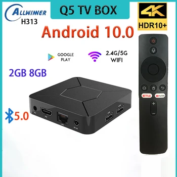 Q5 Smart TV BOX Android 10 2G8G Allwinner H313 iATV с множество потоци на BT5.0 Google Voice TV Конзола 5G Wifi M3U 4K мултимедиен плейър