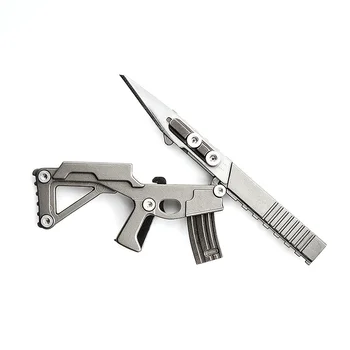 Креативен метален нож, декомпрессионная играчка на една ръка разстояние, комбинирана монтаж, многофункционален инструмент, EDC и ключодържател, един забавен подарък за игри с пръсти