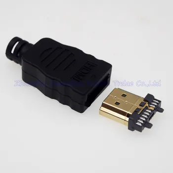 5 комплекта от висококачествени златно HDMI конектори, съединители HDMI, паяное връзка