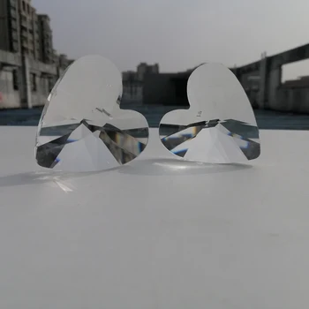Catmal 1бр 55 мм Прозрачен Фасетиран Кристал във Формата На Сърце Любов Висулка Призми Полилей Част от SunCatcher Бижу Колие Занаят, Изкуство DIY