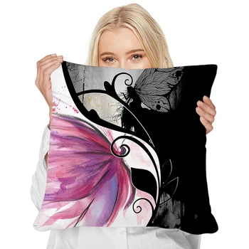 Модни калъфка CLOOCL, художествена живопис пеперуди, 3D Двустранен калъфка с принтом, калъф за възглавница с цип от полиестер, Прави доставката