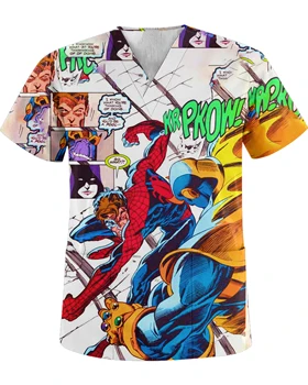 Мъжки дрехи Marvel с V-образно деколте и джобове, тениска с аниме-шайър, Тениски Оверсайз, тениска Tokyo Revengers, Мъжки t-shirt Harajuku, блуза Y2k