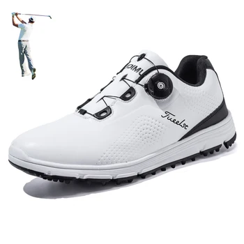 Професионални обувки за голф, мъжки водоустойчиви дишащи обувки за голф, дамски спортни обувки без бодли, ежедневни обувки за голф