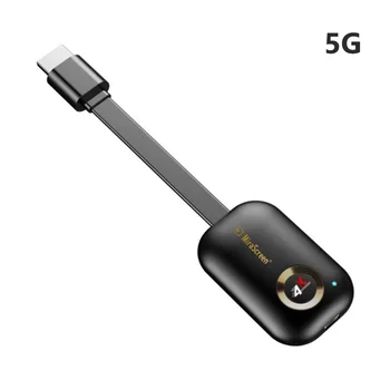 Mirascreen G9 Плюс 2,4 G/5G 4K Безжичен H. 265 HD Wifi Дисплей Ключ за Miracast Airplay DLNA TV Stick за Android към IOS телевизията