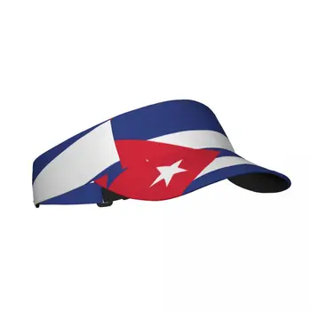 Лятна солнцезащитная шапка с регулируема козирка, защита от uv Отгоре Е спортна солнцезащитная шапка с флага на Куба