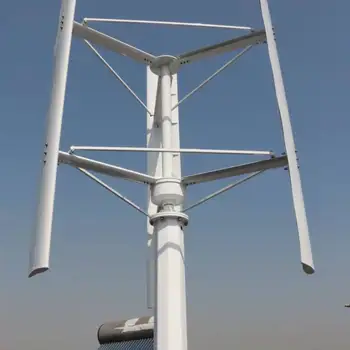 Вертикален вятърен генератор FLTXNY мощност от 10 кВт с честота на въртене 80 Об/мин 230 v 380 v, 3 фази 50 Hz, 3 остриета, тиха вятърна турбина за домашна употреба