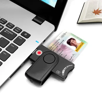Четец на смарт-карти с USB 3.0 за памет SD / TF micro SD четец на sim-карти, лична карта, банкови карти, адаптер за свързване на сим-клониране