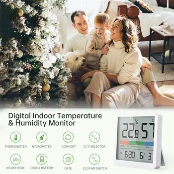 Домашен измерване на температурата и влажността в помещението LCD дигитален термометър-влагомер, Сензор метеорологични станции Умен дом
