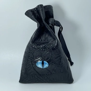 Чанта за игра на зарове Devil ' s Eye на съвсем малък от Изкуствена кожа DND Dice Чанта за съхранение на Монети DnD Dice и Други Аксесоари Dragon Eye Dice Bag Dra