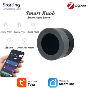 Zigbee Smart Knob Switch Sasha Умен Дом-Безжична Сцена Бутон на Дистанционното за Превключване на Контролера Работи С приложение на ZigBee Портал Smart Life