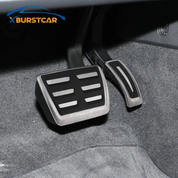 Xburstcar Автоматично от неръждаема стомана, Газова Газова Спирачка, Поставка за Крака, покриване на педала за Audi A4 B9 A5 F5 2016 2017 2018 2019 Седан и Avant Sport