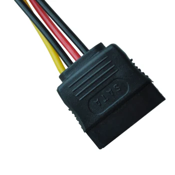 6-инчов SATA Power Y Дърва Cable Adapter - M / F (захранващ кабел)