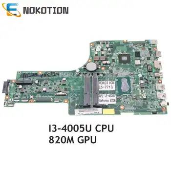NOKOTION За ACER Aspire E5-771 E5-771G дънна Платка на лаптоп I3-4005U процесор Geforce 820M GPU NBMNW11004 DA0ZYWMB6E0