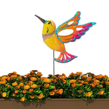 Метална птица Градински брой Метален орнамент Декор Занаяти, за да проверите за нова година на рождения ден на Празничен декор за парти