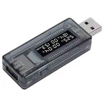 KWS-V21 USB-тестер волтметър Амперметър електромера, инструмент за тестване на напрежение, адаптер за USB кабел, зарядно устройство, мобилен банка на храна