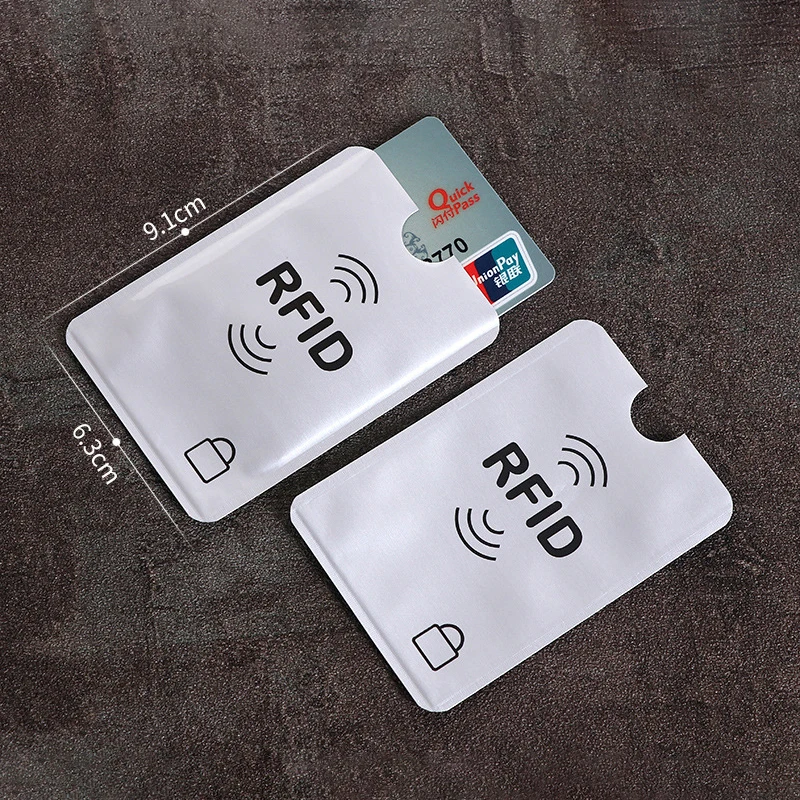 20 бр Алуминий Анти-Rfid Държач За Карти, Блокиране на NFC Четец, Заключване За Самоличност на Притежателя на Банковата Карта, Защитен Метален Калъф За Кредитни Карти
