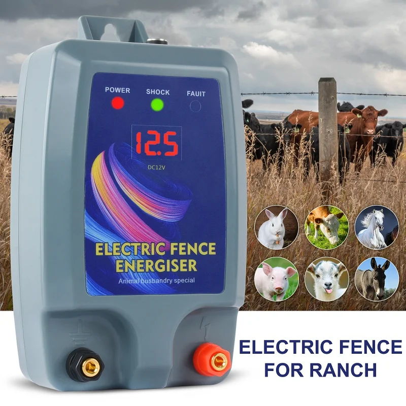 Домакин на електронното огради 10 КМ, огради, пасища, ел. импулс енергия, системата на електрическата мрежа животновъдство, отглеждане на едър рогат добитък и овце