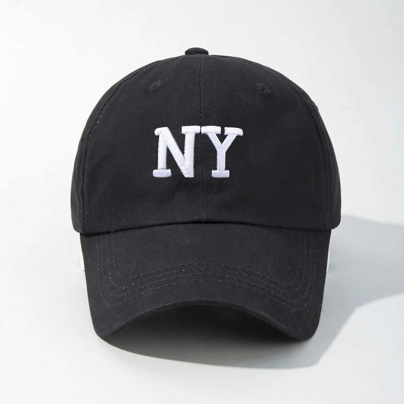 Директна доставка, мъжки и дамски шапки, регулируеми ежедневни памучни шапки от слънцето с бродирани букви NY, обикновена шапка с козирка унисекс