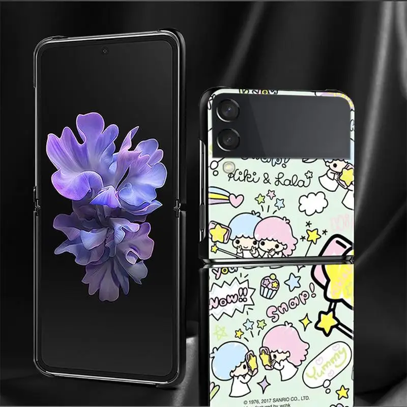 LittleTwinStars За Samsung Galaxy Z Flip4 Flip3 5G Твърд Калъф за Galaxy Z Flip 4 Z флип-надолу Капака на телефона Fundas Capa